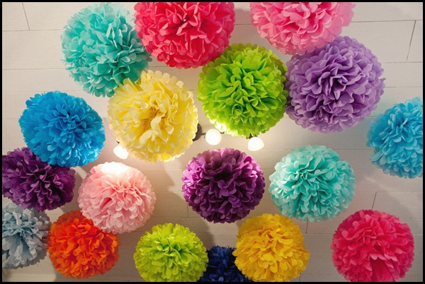 12 Decorative Paper poms