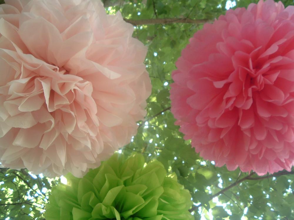 Party decorations Set of 10 paper poms