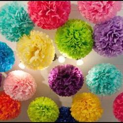 12 Decorative Paper poms