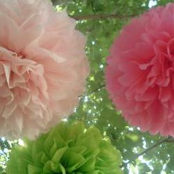 Party decorations Set of 10 paper poms